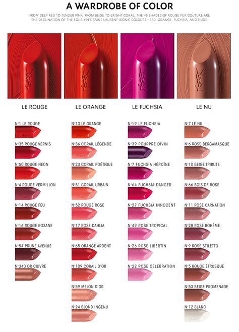 ysl lip liner 17|ysl lipstick color chart.